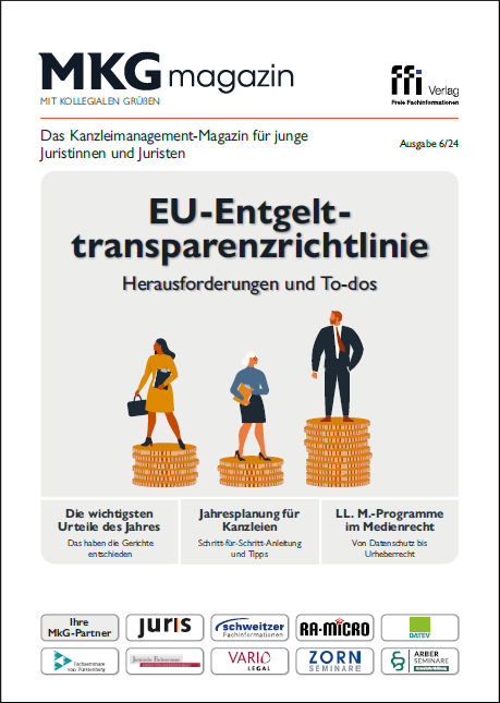 MkG-Magazin 06/24 erschienen: Wie sich Unternehmen auf die EU-Entgelttransparenzrichtlinie vorbereiten können