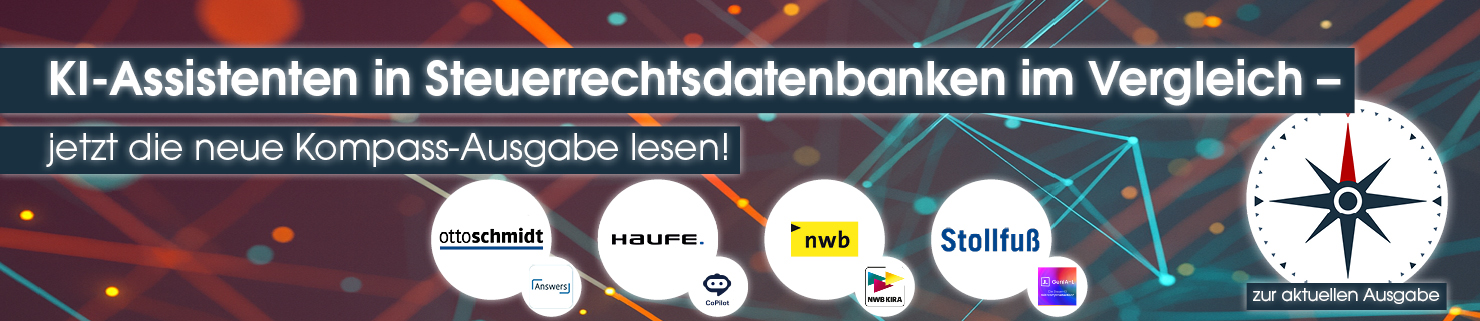 KOMPASS Fachmedien | Ausgabe 3/2025 | KI-Assistenten in Steuer-Fachdatenbanken im Vergleich | sack.de/kompass