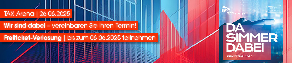Banner zur TAX Arena 2025 – Wir sind dabei! Freitickets gewinnen!