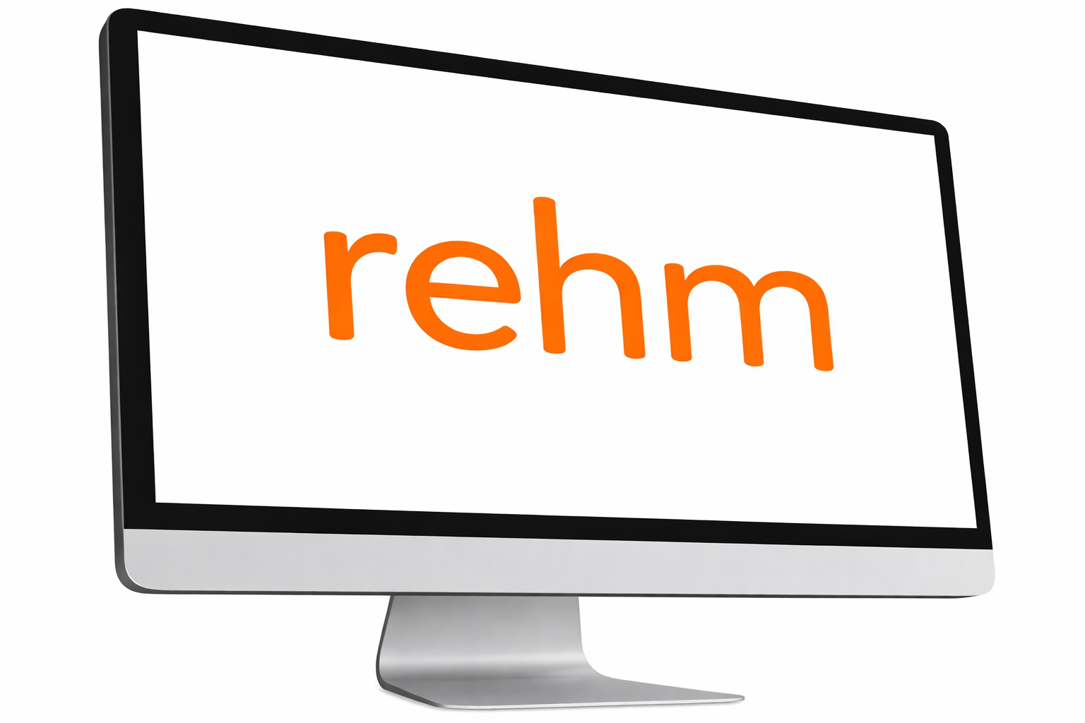 rehm Logo auf einem Monitor