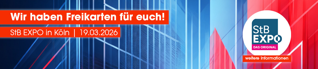 Banner für die Steuerberater EXPO 2026 am 19.03.2026 in Köln | Freikarten-Verlosung | weitere Informationen